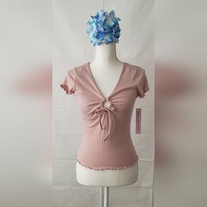 CRAVE FAME Ribbed Ring Top